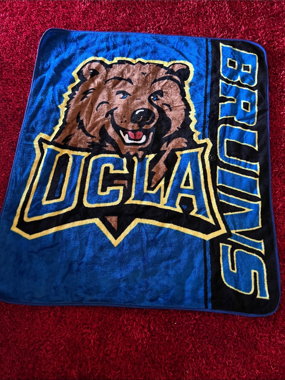 UCLA Bruins Blue & Gold Plush Throw Blanket